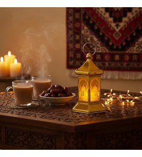 Ramazan Temalı Altıgen Kubbe LED Lamba