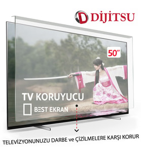 Dijitsu DJTV50S Tv Ekran Koruyucu - Dijitsu 50" inç 126cm KIRILMAZ Televizyon Ekran Koruyucu