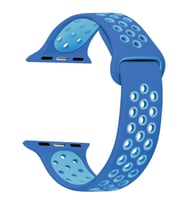 Microsonic Apple Watch Series 8 45mm Rainbow Sport Band Kordon Mavi Turkuaz (Çok Renkli)
