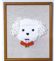 PUNCH OFFİCE SEVİMLİ KÖPÜŞ KÖPEK DESEN PUNCH VİNTAGE AHŞAP TABLO