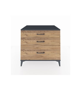 Kronos Şifonyer 3 Çekmeceli 88x59x80 Antrasit-Çam