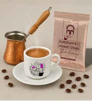 BK Gift Kişiye Özel İsimli Evin Süslüsü Tasarımlı Türk Kahvesi Fincanı & Bakır Cezve & Türk Kahvesi Seti-3, Arkadaş Hediye, Sevgiliye Hediye
