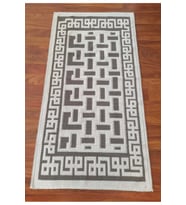 Pamuklu Bukle Lüks Kilim (80x150)-Luma Kreme Kahve (Kahverengi)
