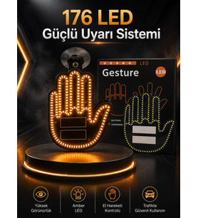 Led Işık El İşareti Araç Camı İçin Uzaktan Kumandalı