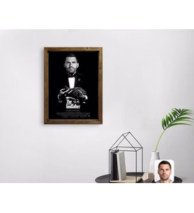 BK Gift Kişiye Özel Godfather Baba Tasarımlı Doğal Masif Ahşap Çerçeveli Tablo 45x65cm-10
