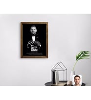 BK Gift Kişiye Özel Godfather Baba Tasarımlı Doğal Masif Ahşap Çerçeveli Tablo 45x65cm-10