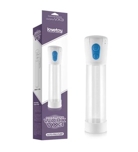Pilli Otomatik Pro Penis Pompası Beyaz - Maximizer Worx VX3