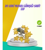 İthalat® Dekoratif Yıldız Led Aydınlatma 20 Ledli 5 Metre Günışığı