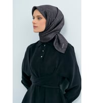 Armine Saf İpek Sura Eşarp-2026 İlkbahar-Yaz- 952200D (Antrasit)