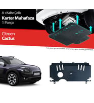 Citroen Cactus Çelik Karter Muhafaza Koruma 2014 2015 2016 2017 2018 2019 2020 2021 2022