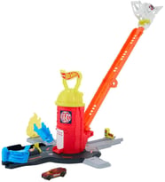 Hot Wheels City Oyuncak Araba Ve Pist Seti, Süper İtfaiye İstasyonu Oyun Seti Ve 1:64 Ölçekli Itfaiy (Çok Renkli)