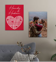 BK Gift Kişiye Özel Sevgili Temalı 2’li 30x50cm Kanvas Tablo,Duvar Dekoru,Sevgiliye Hediye,Ev Dekorasyonu,Sevgililer Günü Hediyesi-6
