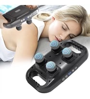 4 Başlıklı Masaj Tabancası Ergonomik Derin Doku Sırt ve Boyun Masaj Aleti Ağrı ve Sızı Giderici