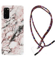 Samsung A02S A03S A10 A12 A13 A21S A22 Kılıf Boyun Asklı Rasta Silikon Colorfull Marble 2 1389