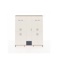 Arges Dolap 10 Raflı 2 Çekmeceli 4 Askılı 220x30x243 Çam-Aytaşı/Antrasit