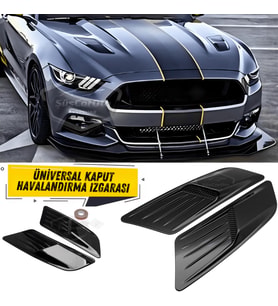 Üniversal Her Araca Uyumlu Kaput Üstü Havalandırma Izgarası Tavan Vent Air Scoop Spor İthal 2 Adet