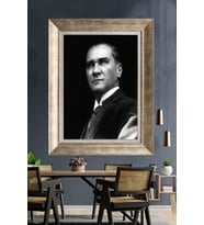 Gümüş Çerçeveli Atatürk Tablo za250