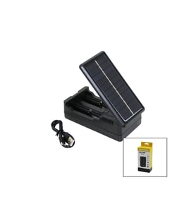 LI-ION CHARGER MS-TYN82  SOLAR - GÜNEŞ ENERJİLİ   2Lİ   PİL ŞARJ  ALETİ  1200mA GO-53-vice 05406