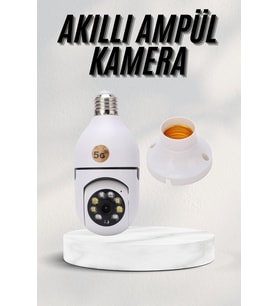 Northcity Akıllı Wifi Duylu Ampul Görünümlü 360° PTZ Kamera - Ev Güvenliği ve Kapsamlı İzleme