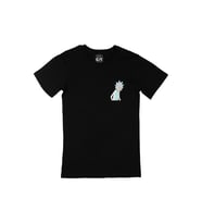 Rick And Morty Cep Logo Tasarımlı Siyah Tişört