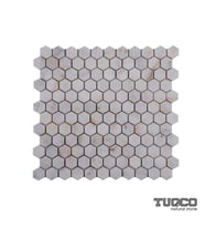 1’’ Hexagon Golden Eskitme Mermer Mozaik