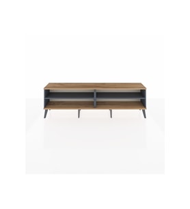 Arges TV Ünitesi 2 Raflı  176x30x51 Antrasit-Çam/Antrasit