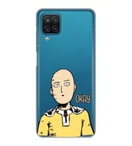 Samsung Galaxy M12 Uyumlu One Punch Man Tasarımlı Şeffaf Telefon Kılıfı