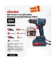 WONDER WAM28S Akülü Köürsüz Şarjlı Matkap