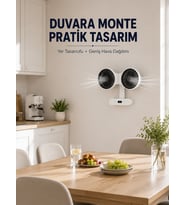 Dijital Göstergeli Çift Fan Başlıklı Masa Vantilatörü