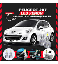Peugeot 207 1996-2011 Uzun Far Uyumlu Şimşek Etkili Led Xenon Performance Series H1