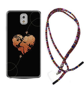 Samsung Note 3 4 5 8 9 20 Ultra 10 Lite Kılıf Boyun Asklı Rasta Silikon Plane Heart 1721