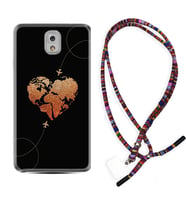 Samsung Note 3 4 5 8 9 20 Ultra 10 Lite Kılıf Boyun Asklı Rasta Silikon Plane Heart 1721