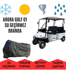 Arora Golf 01 Kabinli 3 Tekerlekli Motor Brandası Su Geçirmez