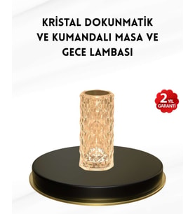 Kristal Tasarımlı RGB LED Gece Lambası – Kumandalı, Renk Değiştiren Dekoratif Işık