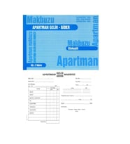 Apartman Makbuzu Otokopili 2-50 Gürmat Apartman Gelir Gider Makbuzu Kendinden Karbonlu 50 Sayfa 1 Adet (Beyaz)