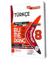 Günay Yayıncılık 2024 Günay 8. Sınıf Bumerang Serisi Türkçe Konu Anlatımlı ve Etkinlikli Soru Bankası (Çok Renkli)