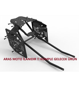 Bajaj Dominar 400-D250-400Ug Uyumlu Çanta Demiri+Yan Çanta Demir 3Lü Set Topcase (2017-2024)_Supermoto (Renksiz)