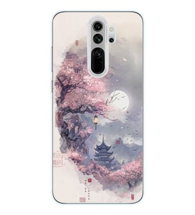 Xiaomi Redmi Note 8 PRO Uyumlu Sanatsal Manzaara Tasarımlı Şeffaf Telefon Kılıfı