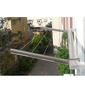 BALKON İÇİN KARE PROFİL ALÜMİNYUM ÇAMAŞIR KURUTMALIĞI - 60X25MM