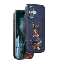 Venco Apple İphone 16 Perma Desenli Kapak - Lacivert