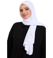Penye Boyun Kapamalı Şal Başörtü Hazır Giyim Turban Esnek Jersey Şal