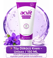 Acvit Tüy Dökücü Krem 150 ml Konforlu Kullanım ile İstenmeyen Tüylerden Hızla Kurtulun