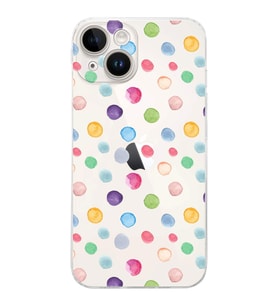 PrintiFy iPhone 14 ile Uyumlu Water Color 6  Kamera Korumalı Şeffaf  Kılıf