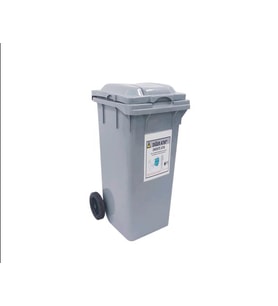 Hipaş Plastik - 120 Lt. Tekerlekli Enfekte Atık Kovası (480x530x990 mm) - ÇK-400 EA