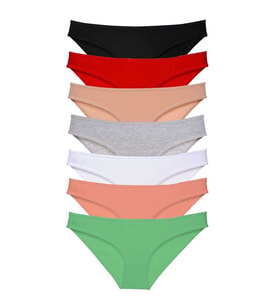 7 adet Süper Eko Set Likralı Kadın Slip Külot Set 1