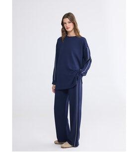 LCW EVERYDAY Lacivert Soft Touch Oversize Kadın Sweatshirt