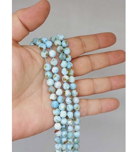 Larimar Taşı Faset Kesim Dizi 7mm (52796)