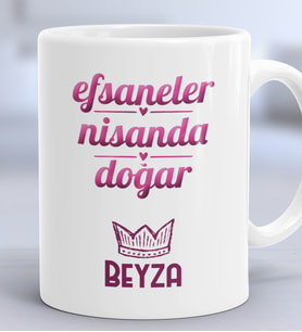 Kişiye Özel Koç Boğa Burcu Hediye Kupa Bardak Doğum Günü Hediyesi (Beyaz)