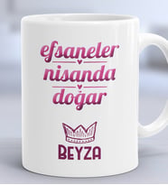 Kişiye Özel Koç Boğa Burcu Hediye Kupa Bardak Doğum Günü Hediyesi (Beyaz)
