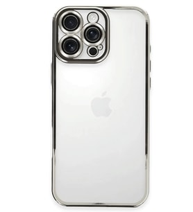 iPhone 16 Pro Kılıf Razer Lensli Silikon - Gümüş